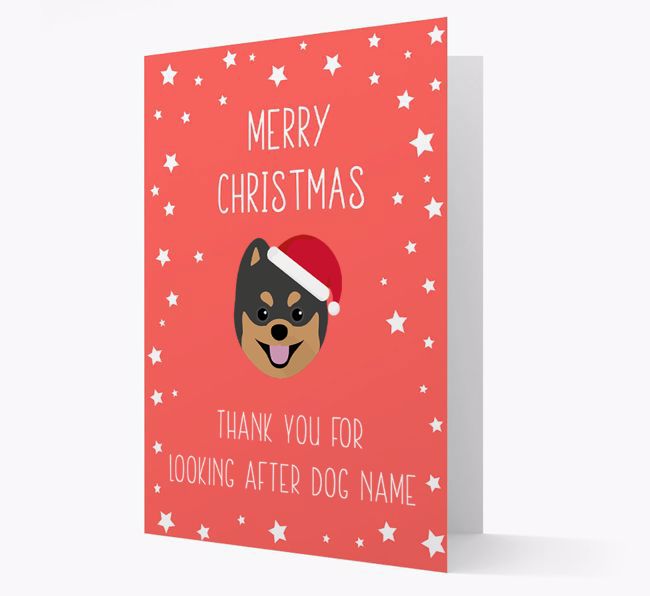 'Thank You' Christmas Card with your {breedFullName} Christmas Icon